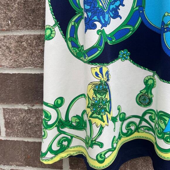 Julie Brown NYC Sleeveless Mod Print Shift Dress | Size Large - Picture 3 of 8